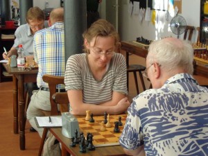 Die einzige Frau im Turnier: Lena Gebigke