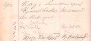 Vortrag u. Simultan Em. Lasker